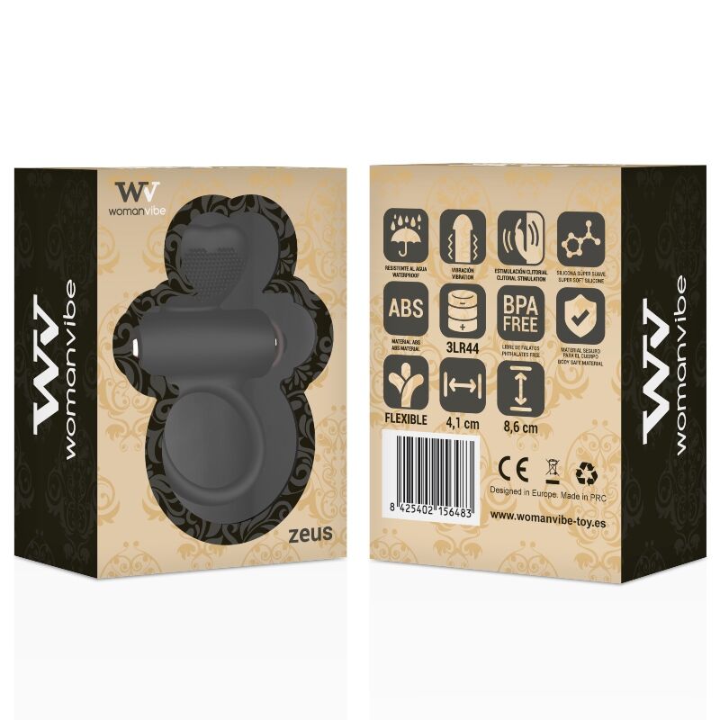 WOMANVIBE ANEL VIBRADOR DE SILICONE ZEUS