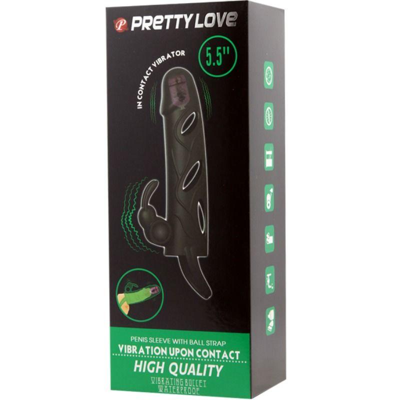 PRETTY LOVE CAPA DE SILICONE COM VIBRAO 14 CM 20