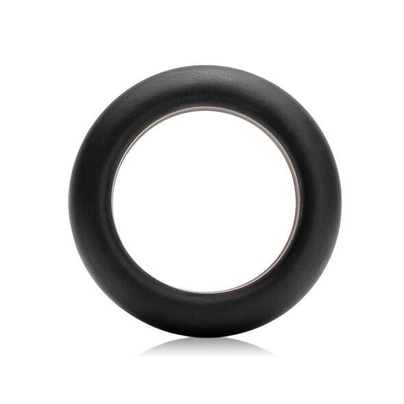 JE JOUE ANEL DE GALO DE SILICONE DE ESTICAO MXIMA PRETO