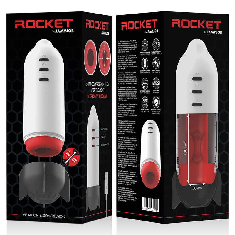 JAMYJOB ROCKET MASTURBATOR TECNOLOGIA DE COMPRESSO SUAVE E VIBRAO