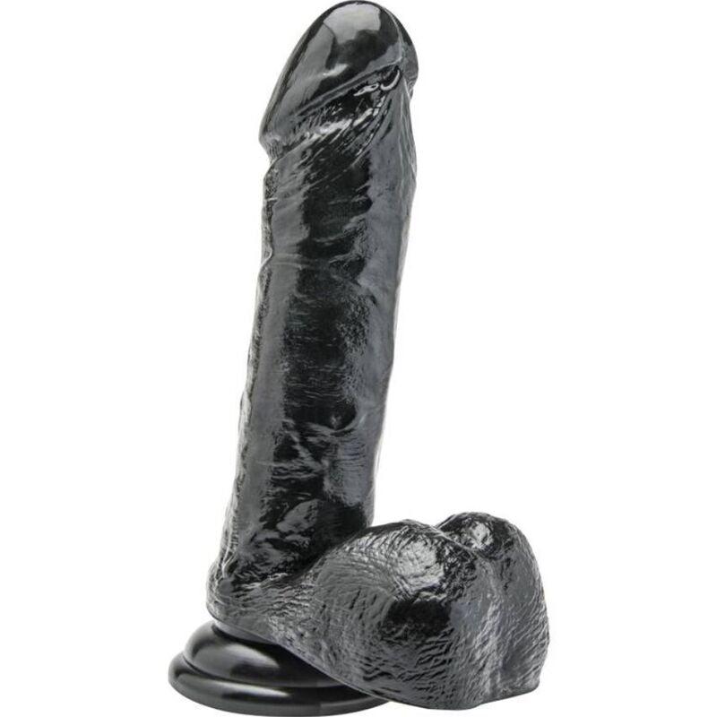 GET REAL DILDO 18 CM COM BOLAS PRETAS