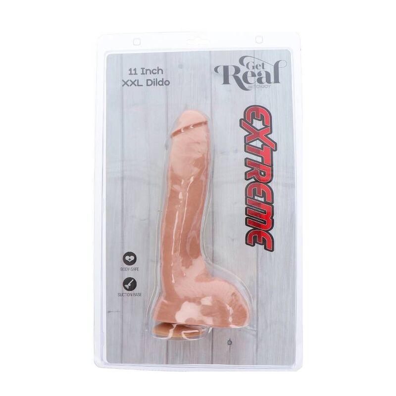 GET REAL EXTREME XXL DILDO 28 CM PELE