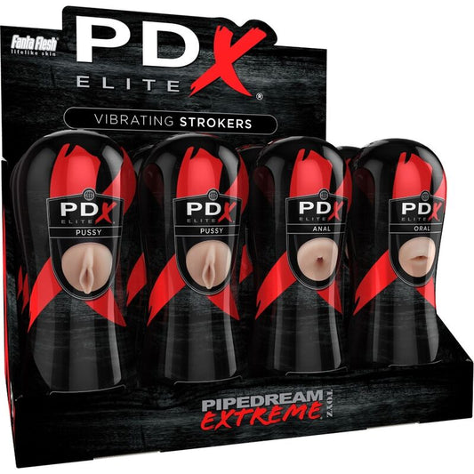 PDX ELITE CONJUNTO STROKER 12 UNIDADES 6X VAGINA 3X ANO 3X BOCA