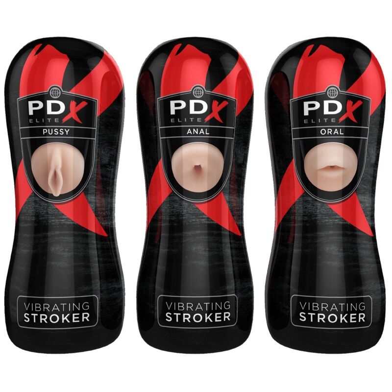 PDX ELITE CONJUNTO STROKER 12 UNIDADES 6X VAGINA 3X ANO 3X BOCA