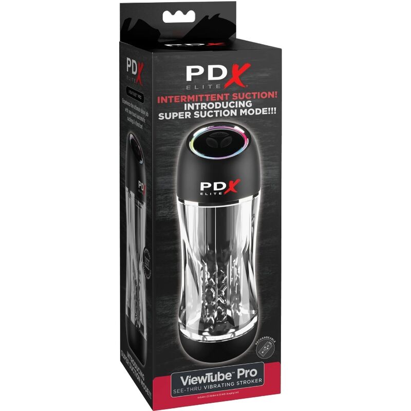 PDX ELITE VIBRADOR STROKER VIEWTUBE PRO TRANSPARENTE