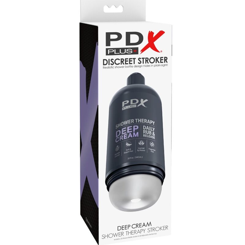 PDX PLUS STROKER MASTURBATOR DISCREET DEEP CREAM SHAMPOO DESIGN DE GARRAFA