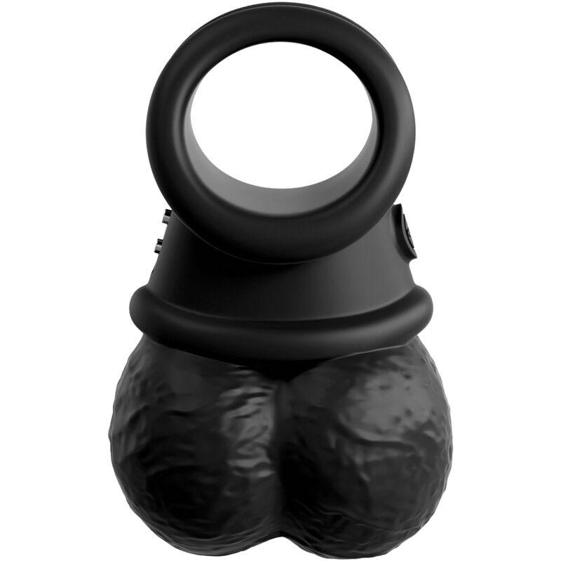 KING COCK ELITE ANEL COM SILICONE VIBRANTE DE TESTiCULOS