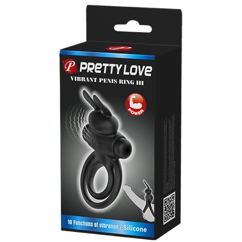 PRETTY LOVE VIBRADOR III ANEL DE COELHO PARA PeNIS PRETO