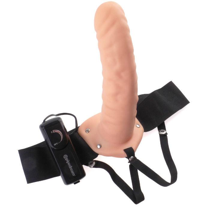 FETISH FANTASY SERIES 19 CM VIBRAToRIO OCO STRAP ON MARROM