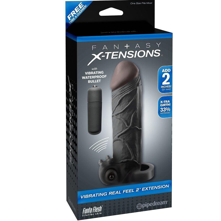 FANTASY X TENSIONS EXTENSaO VIBRAToRIA REAL FEEL 2 PRETA