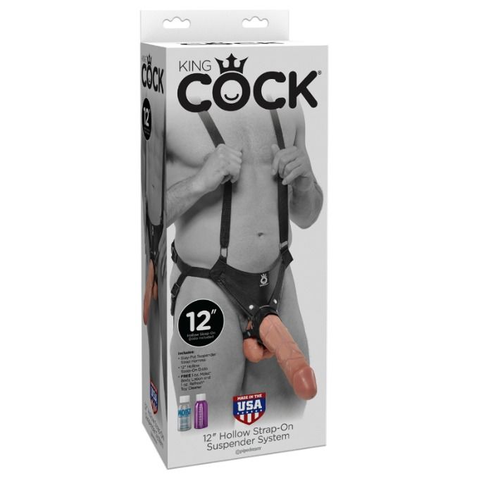 KING COCK SISTEMA DE SUSPENSaO 305 CM HOLLOW STRAP ON CARNE