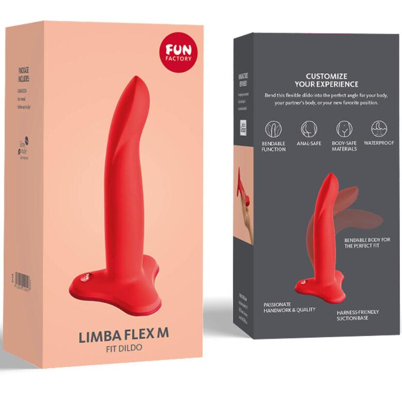 FUN FACTORY LIMBA DILDO FLEXiVEL VERMELHO TAMANHO M