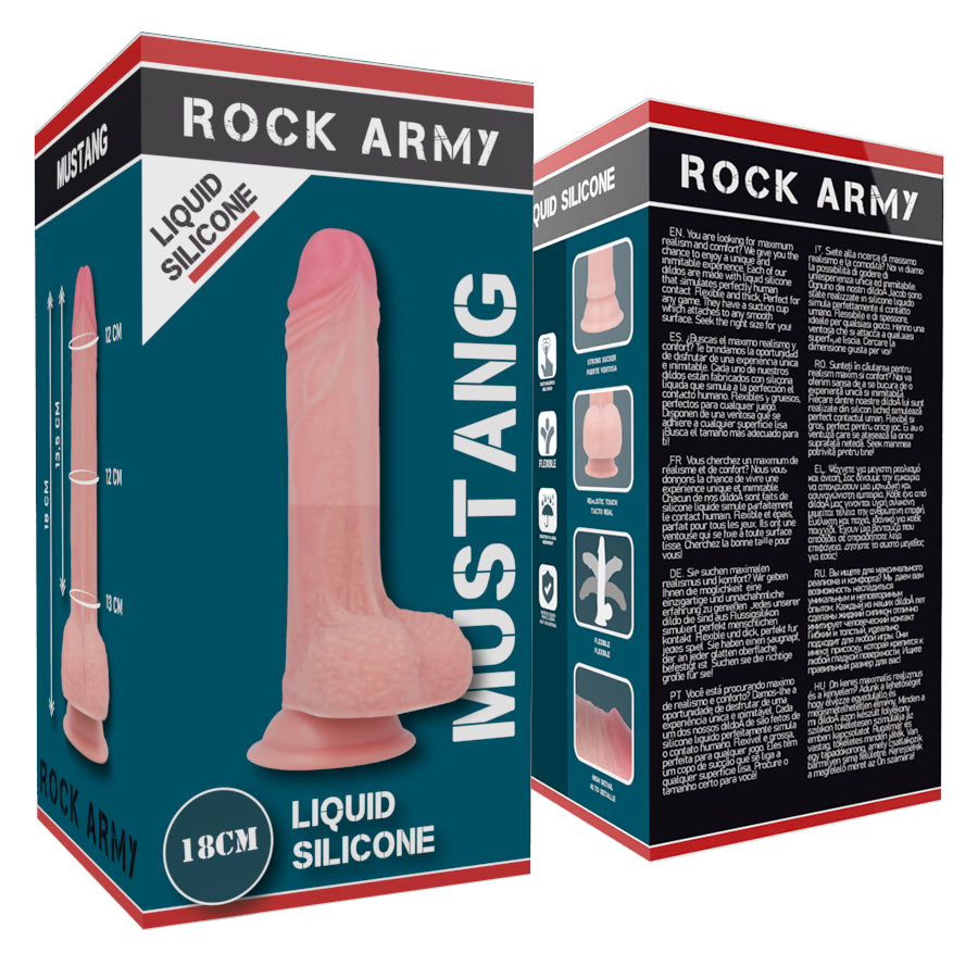 ROCKARMY LIQUID SILICONE PREMIUM MUSTANG REALISTIC 18CM