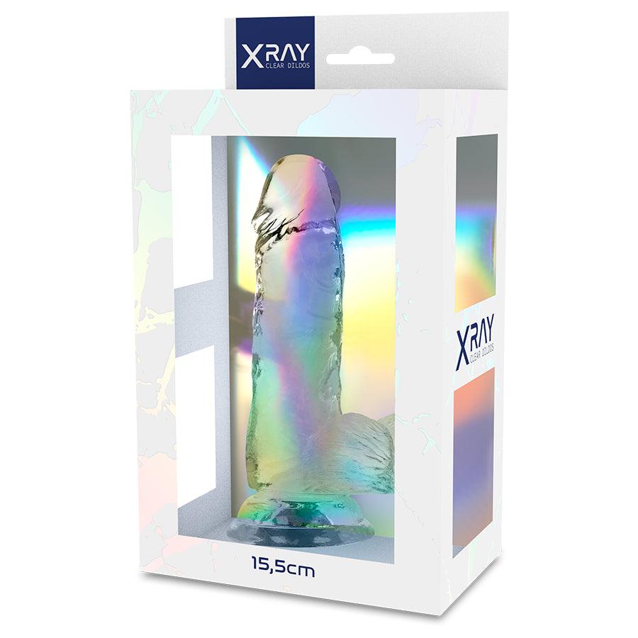 X RAY DILDO TRANSPARENTE COM BOLAS 155 CM X 35 CM