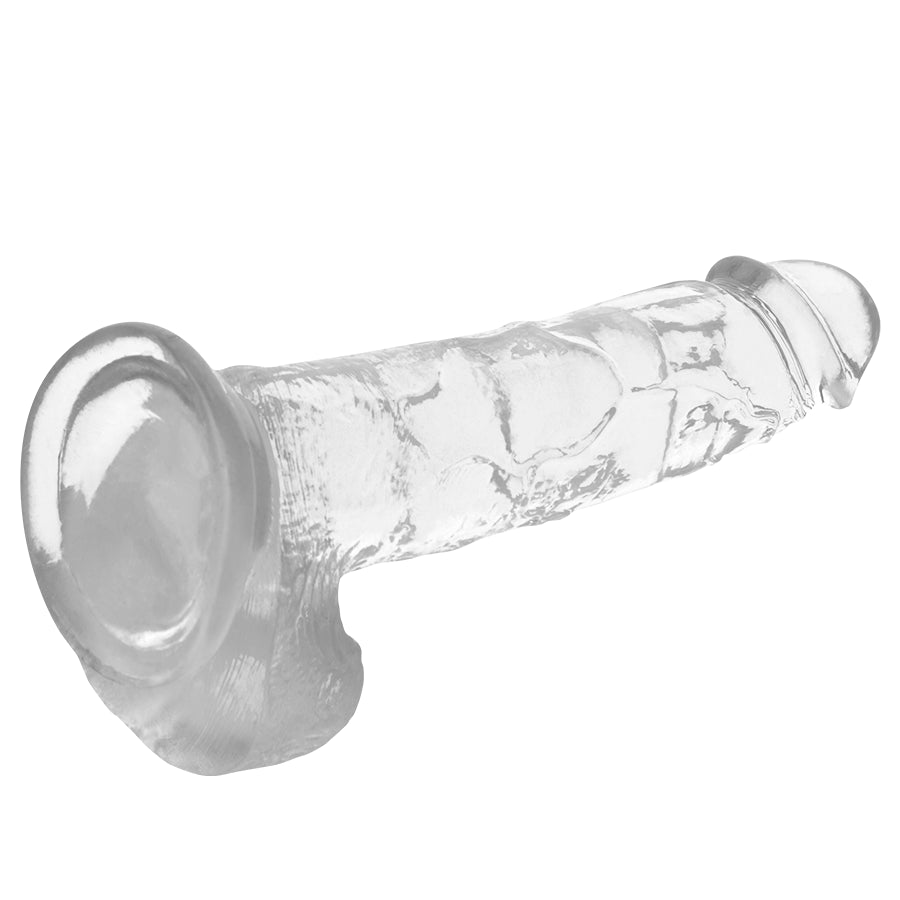 X RAY DILDO TRANSPARENTE COM BOLAS 22 CM X 46 CM