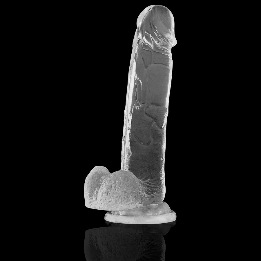 X RAY DILDO TRANSPARENTE COM BOLAS 22 CM X 46 CM