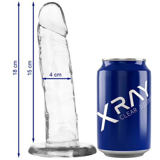 X RAY DILDO TRANSPARENTE 18 CM X 4 CM