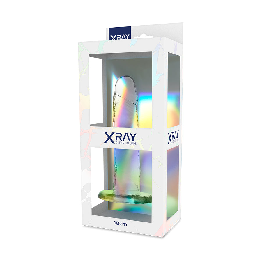 X RAY DILDO TRANSPARENTE 18 CM X 4 CM