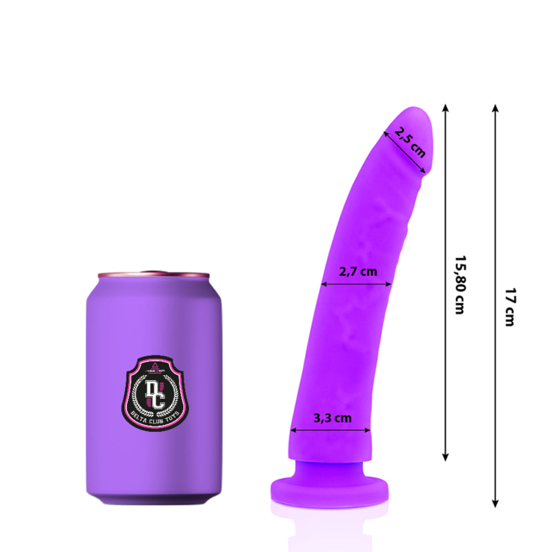 DELTA CLUB TOYS LILAC DILDO MEDICAL SILICONE 17 X 3 CM