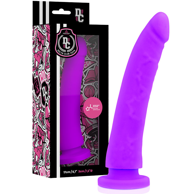 DELTA CLUB TOYS LILAC DILDO MEDICAL SILICONE 17 X 3 CM