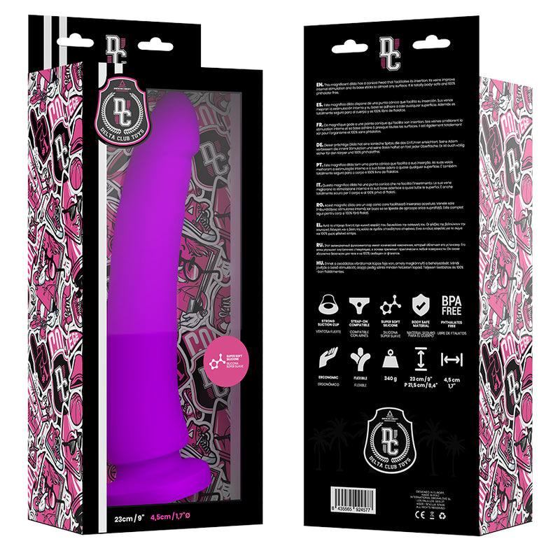 DELTA CLUB TOYS LILAC DILDO MEDICAL SILICONE 23 X 45 CM