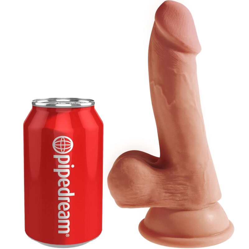 KING COCK PLUS 3D DILDO COM BOLAS 17 CM