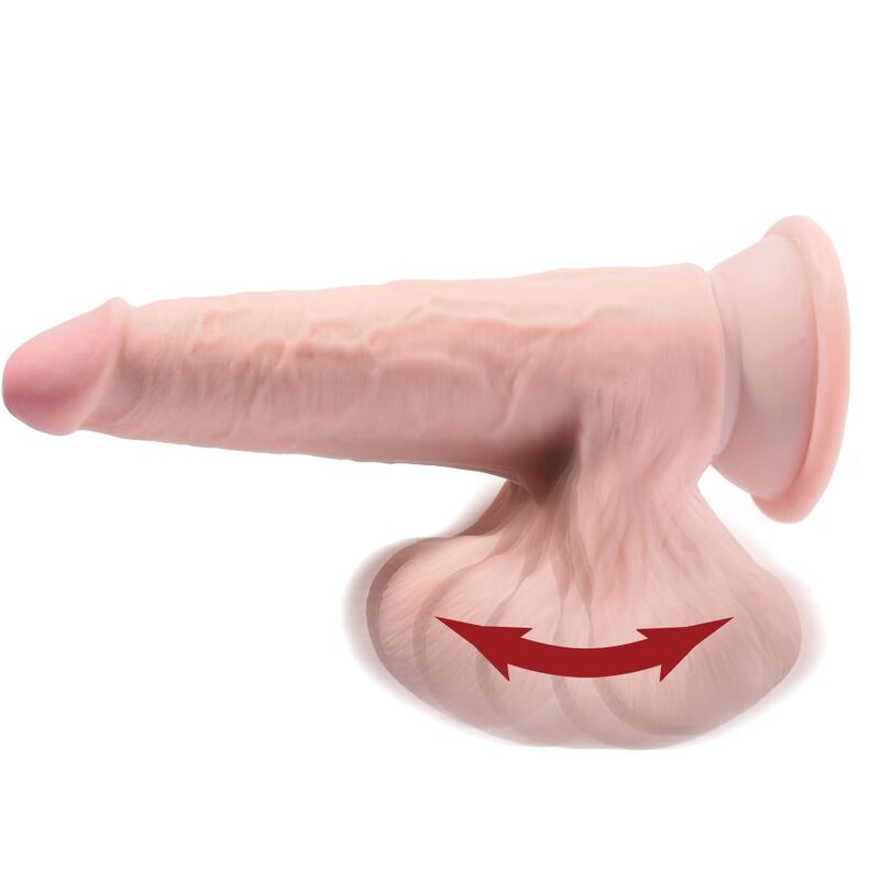 KING COCK PLUS 3D DILDO BALANANDO BOLAS 152 CM PELE CLARA