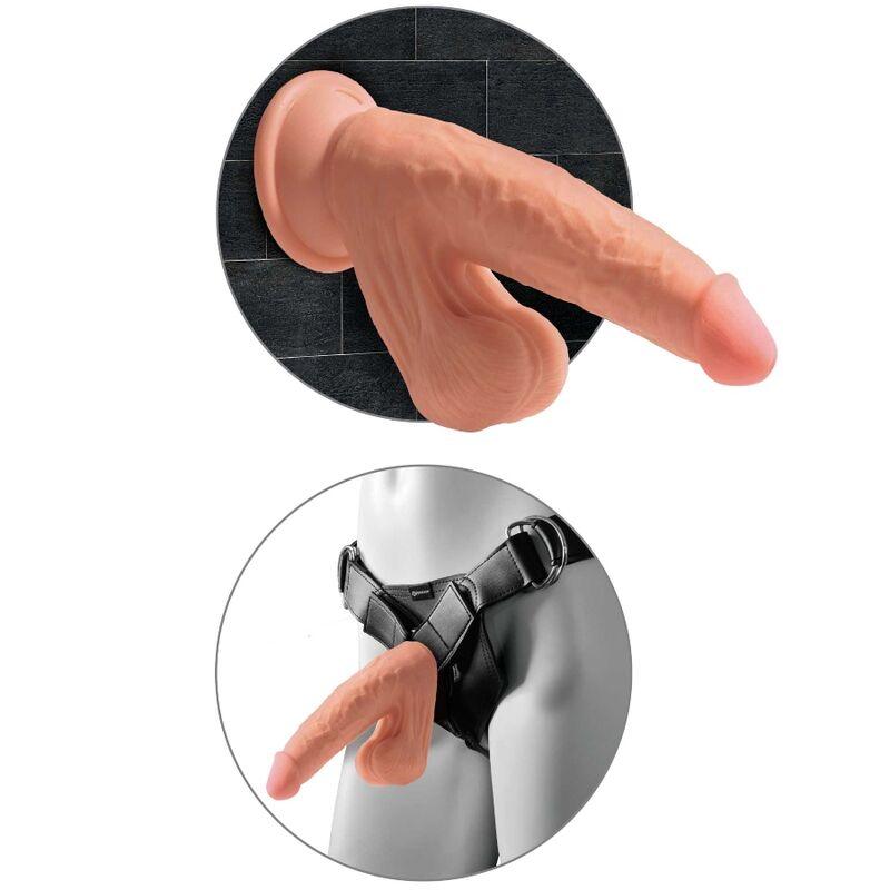 KING COCK PLUS BOLAS DE BALANO DE DILDO 3D 152 CM