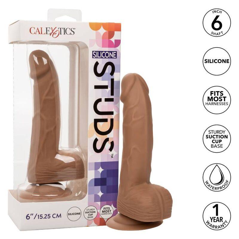 CALIFORNIA EXOTICS PREGOS DE SILICONE 1524 CM CASTANHO