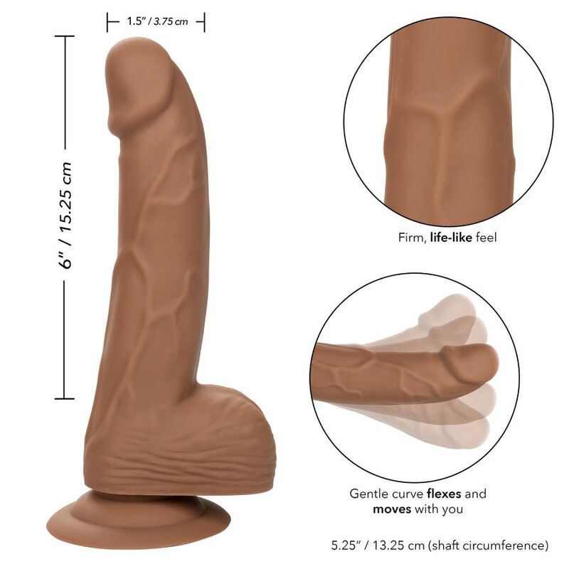 CALIFORNIA EXOTICS PREGOS DE SILICONE 1524 CM CASTANHO