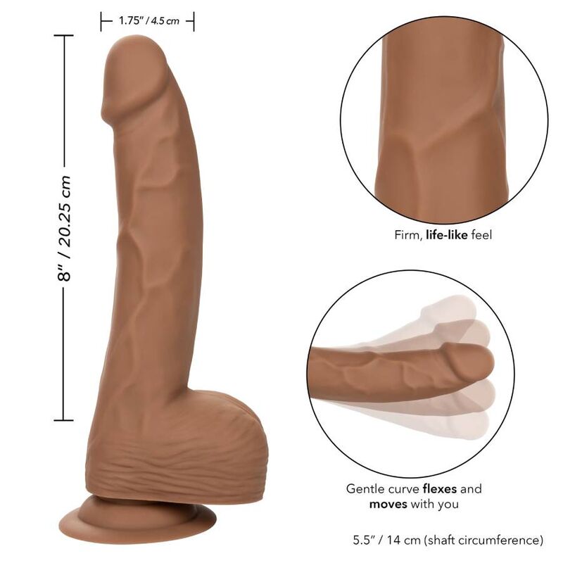 CALIFORNIA EXOTICS PREGOS DE SILICONE 2032 CM CASTANHO