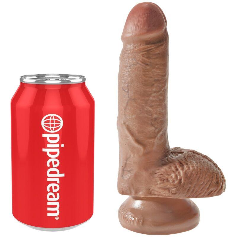 KING COCK PeNIS REALiSTICO COM BOLAS 132 CM CARAMELO