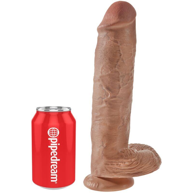 KING COCK PeNIS REALiSTICO COM BOLAS 226 CM CARAMELO