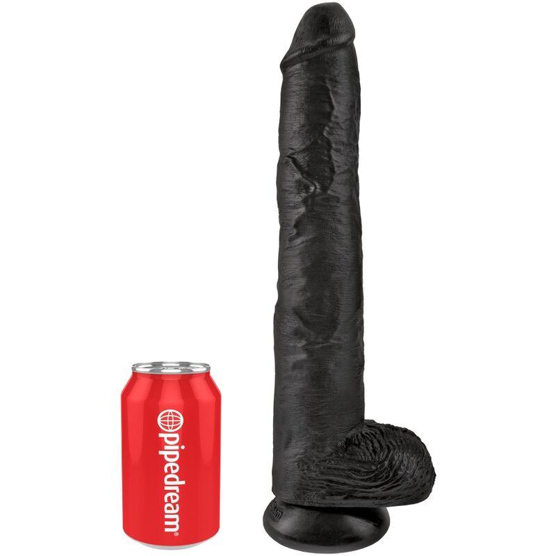 KING COCK PeNIS REALiSTICO COM BOLAS 305 CM PRETO