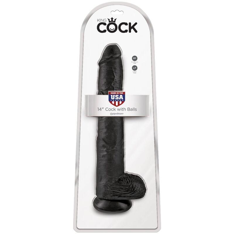 KING COCK PeNIS REALiSTICO COM BOLAS 305 CM PRETO