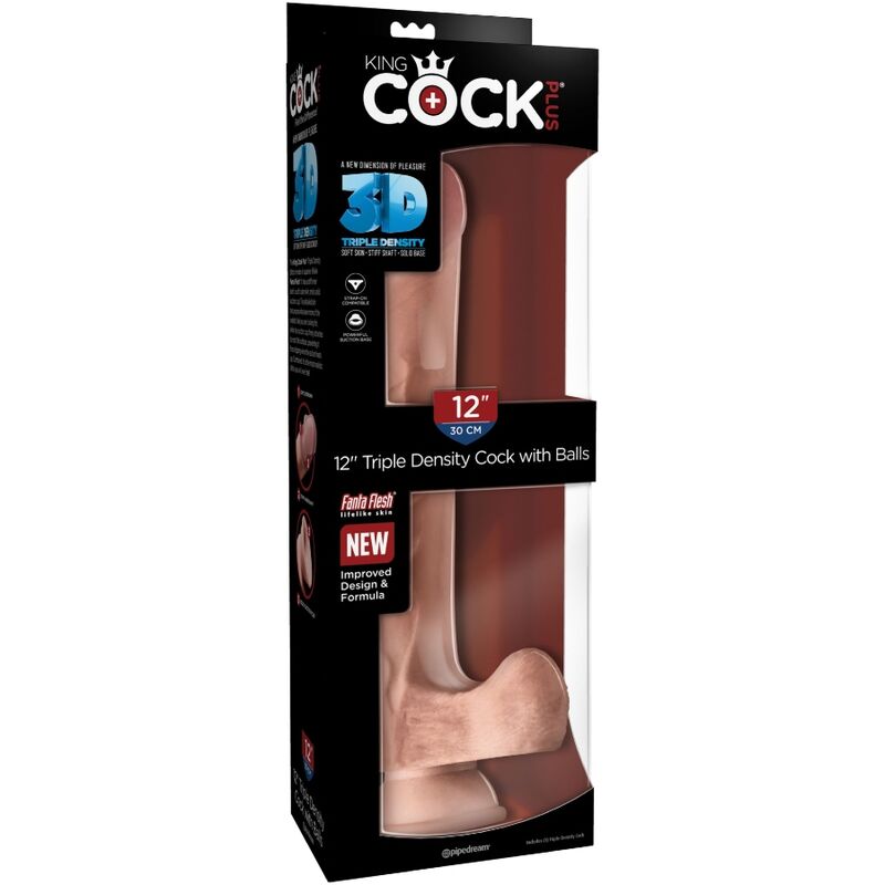 KING COCK PeNIS REALiSTICO COM BOLAS 3D 248 CM LUZ