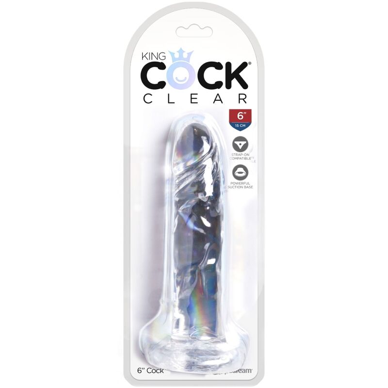 KING COCK CLEAR PeNIS REALiSTICO 155 CM TRANSPARENTE