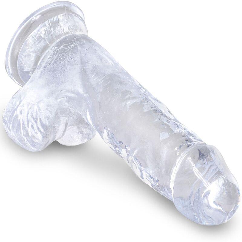 KING COCK CLEAR PeNIS REALiSTICO COM BOLAS 101 CM TRANSPARENTE