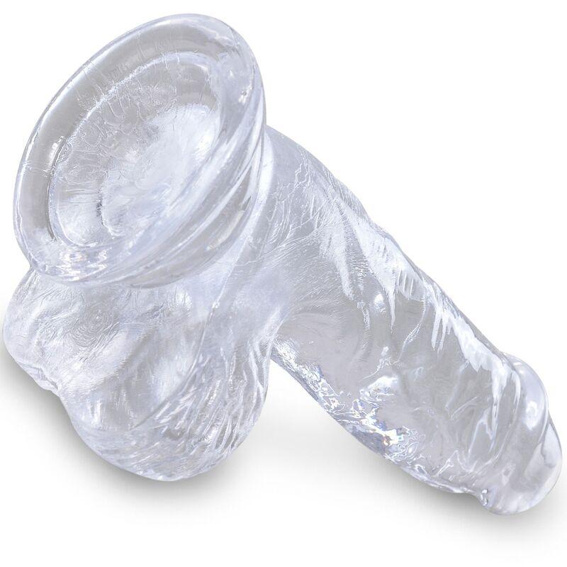 KING COCK CLEAR PeNIS REALiSTICO COM BOLAS 101 CM TRANSPARENTE