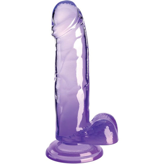 KING COCK CLEAR PeNIS REALiSTICO COM BOLAS 152 CM ROXO