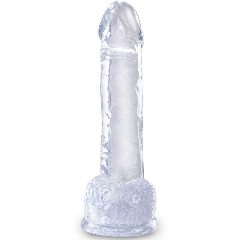 KING COCK CLEAR PeNIS REALiSTICO COM BOLAS 152 CM TRANSPARENTE