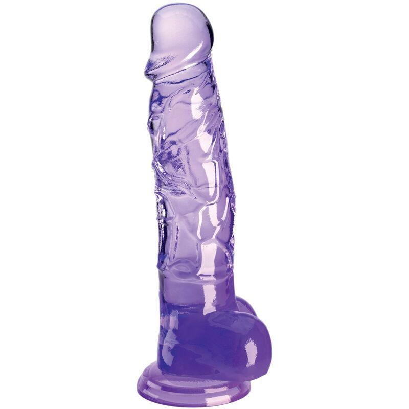 KING COCK CLEAR PeNIS REALiSTICO COM BOLAS 165 CM ROXO