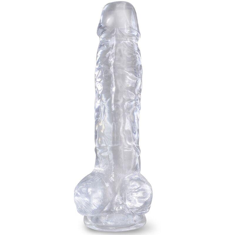 KING COCK CLEAR PeNIS REALiSTICO COM BOLAS 165 CM TRANSPARENTE