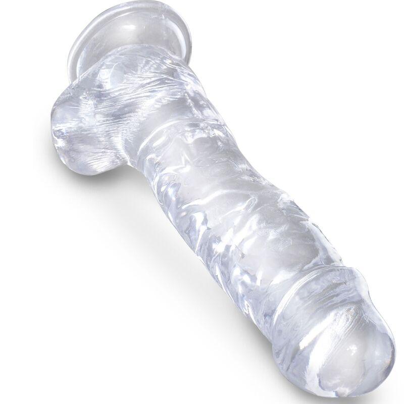 KING COCK CLEAR PeNIS REALiSTICO COM BOLAS 165 CM TRANSPARENTE