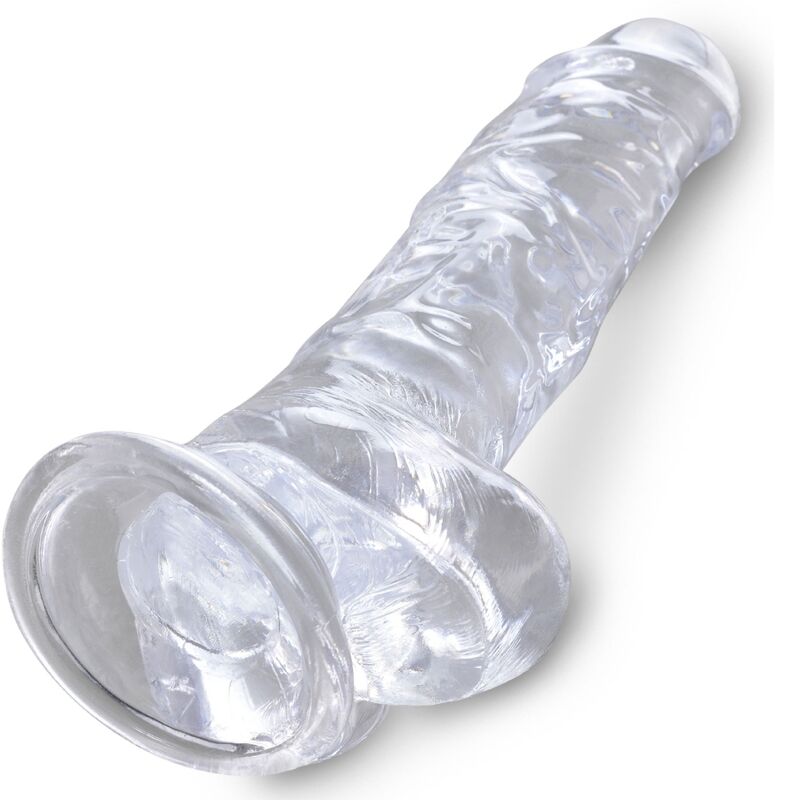 KING COCK CLEAR PeNIS REALiSTICO COM BOLAS 165 CM TRANSPARENTE