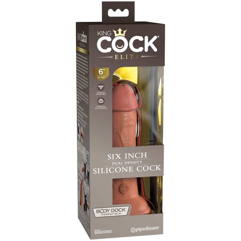 KING COCK ELITE DILDO DE SILICONE REALiSTICO 152 CM CARAMELO