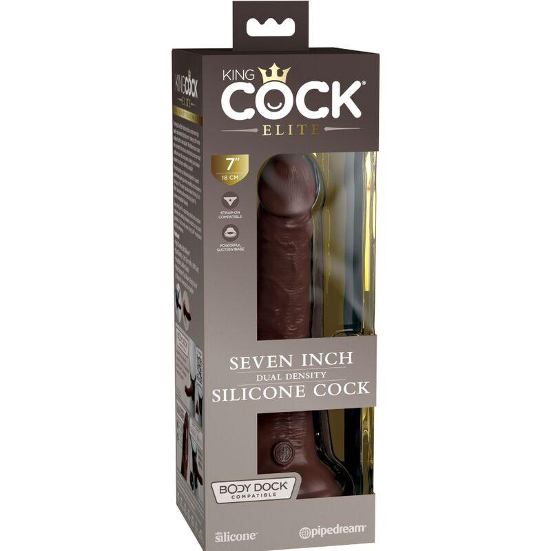 KING COCK ELITE DILDO DE SILICONE REALiSTICO 178 CM CASTANHO