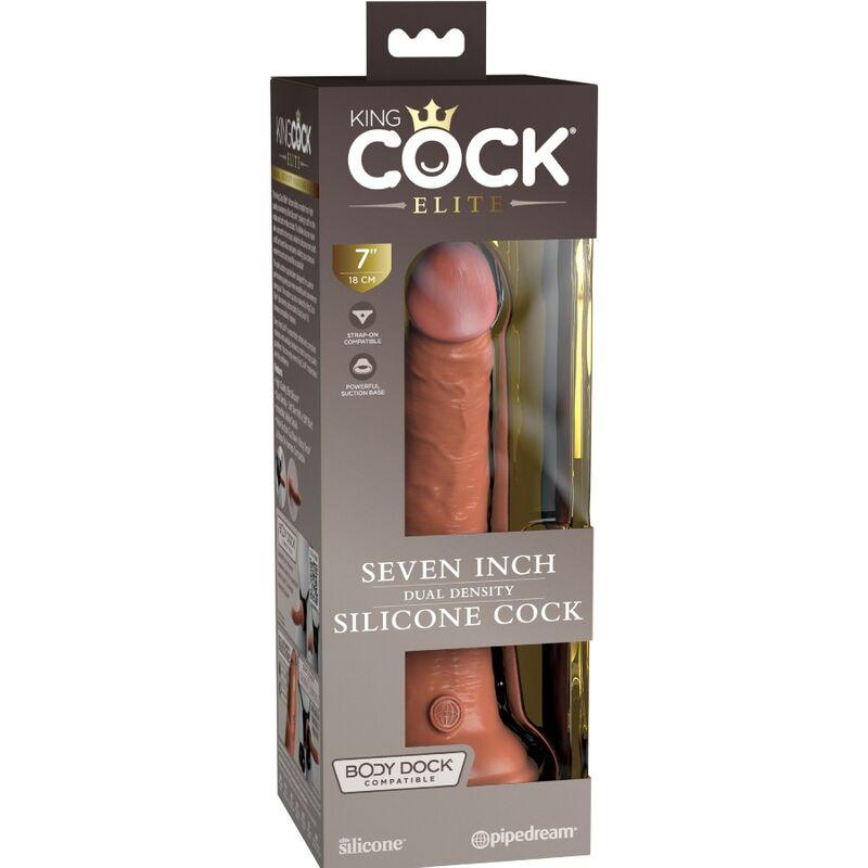 KING COCK ELITE DILDO DE SILICONE REALiSTICO 178 CM CARAMELO