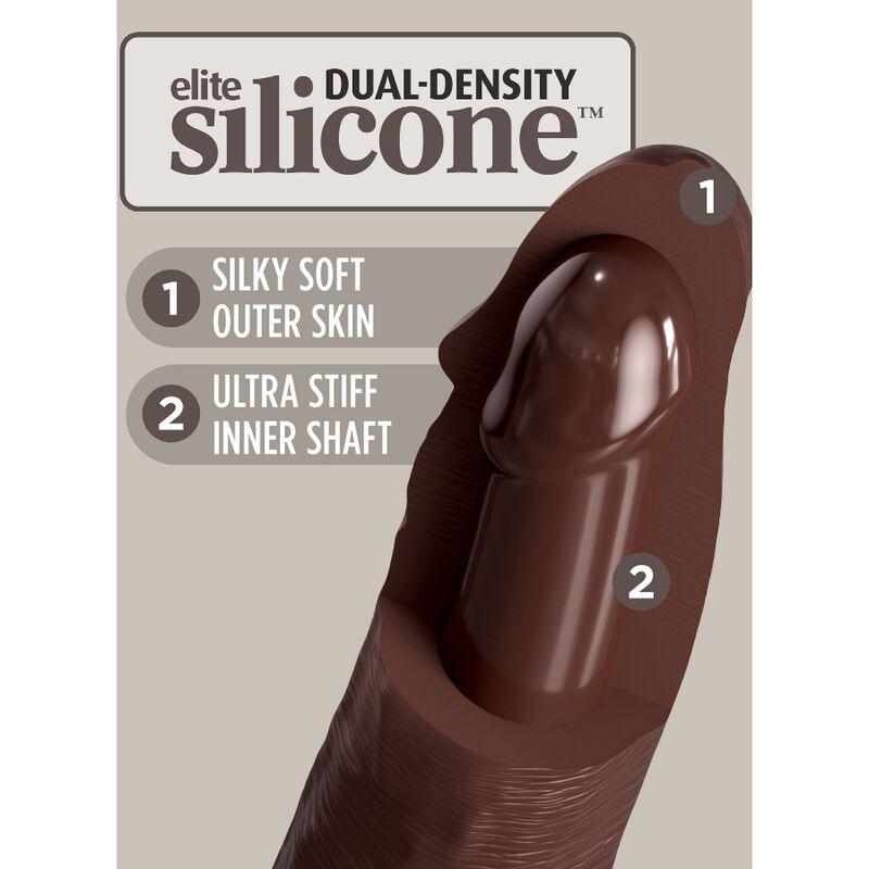 KING COCK ELITE DILDO DE SILICONE REALISTA 203 CM CASTANHO