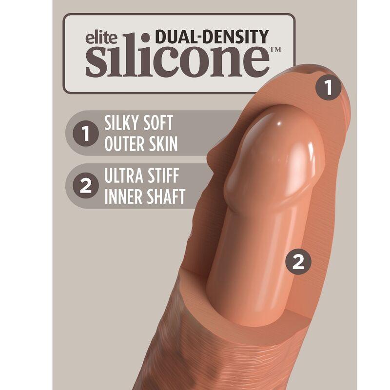 KING COCK ELITE DILDO DE SILICONE REALISTA 203 CM CARAMELO